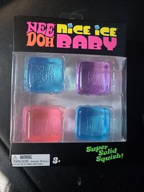 Nee Doh Nice Ice Baby Squishies - Blue, Purple, Pink